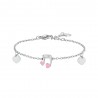 Bracciale Bimba Luca Barra JB221 In Acciaio Nota Musicale E Cuori
