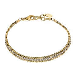 Bracciale Donna Lotus Style LS2568/2/2 In Acciaio Dorato Con Zirconi