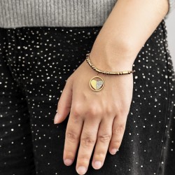 Bracciale Donna Lotus Style LS2466/2/2 In Acciaio Dorato Con Cuore E Strass