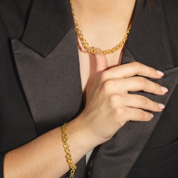 Collana Donna Lotus Style LS2578/1/2 In Acciaio Dorato Maglie Infinito