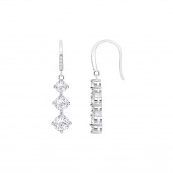 Orecchini Donna Lotus Silver LP3785-4/1 In Argento Tipo Trilogy Con Zirconi