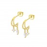 Orecchini Donna Lotus Silver LP3935-4/2 In Argento Dorato Con Zirconi