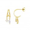 Orecchini Donna Lotus Silver LP3935-4/2 In Argento Dorato Con Zirconi