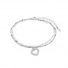 Bracciale Donna Lotus Silver LP3940-2/1 In Argento A Doppio Filo Con Cuore