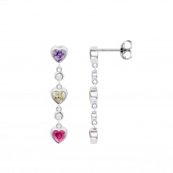 Orecchini Donna Lotus Silver LP3925-4/2 In Argento Pendenti Con Zirconi Multicolore