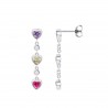 Orecchini Donna Lotus Silver LP3925-4/2 In Argento Pendenti Con Zirconi Multicolore