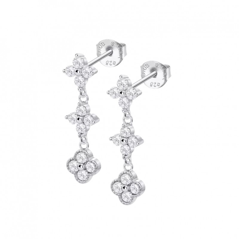 Orecchini Donna Lotus Silver LP3889-4/1 In Argento Pendenti Con Zirconi