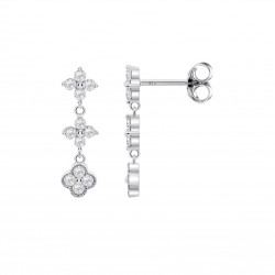 Orecchini Donna Lotus Silver LP3889-4/1 In Argento Pendenti Con Zirconi