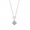 Collana Donna Lotus Silver LP3932-1/1 In Argento Con Fiore Con Zirconi Celesti