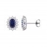 Orecchini Donna Lotus Silver LP3459-4/1 In Argento Con Cristallo Blu E Zirconi