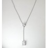 Collana Donna Lotus Silver LP3892-1/1 In Argento Con Zircone Rettangolare