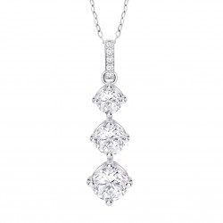 Collana Donna Lotus Silver LP3785-1/1 In Argento Con Pendente Tipo Trilogy Con Zirconi