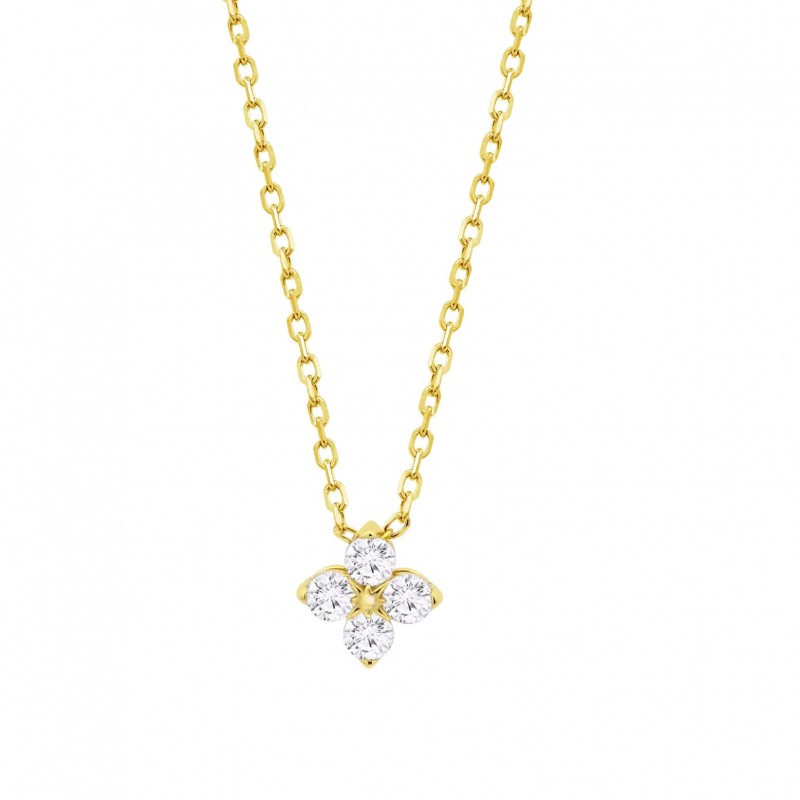 Collana Donna Lotus Silver LP3926-1/2 In Argento Dorato Con Zirconi