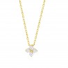 Collana Donna Lotus Silver LP3926-1/2 In Argento Dorato Con Zirconi