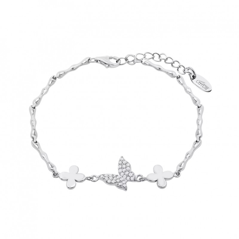 Bracciale Donna Lotus Silver LP3813-2/1 In Argento Con Farfalla E Zirconi