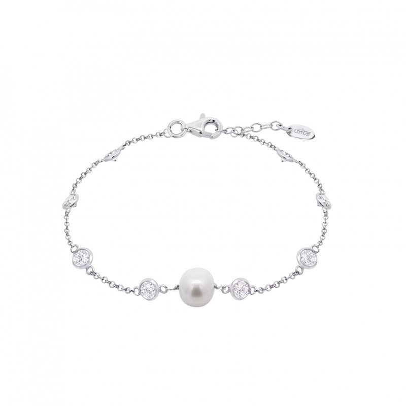 Bracciale Donna Lotus Silver LP3922-2/1 In Argento Con Perla E Zirconi