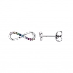 Orecchini Donna Lotus Silver LP1872-4/4 Forma Infinito Con Zirconi Multicolore