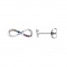 Orecchini Donna Lotus Silver LP1872-4/4 Forma Infinito Con Zirconi Multicolore