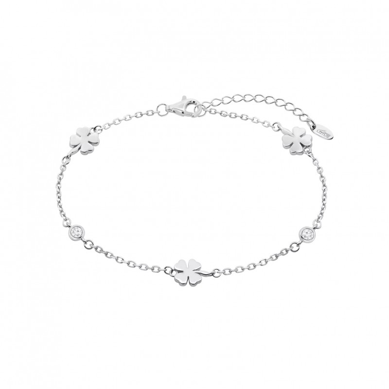Bracciale Donna Lotus Silver LP3944-2/1 In Argento Con Quadrifogli E Zirconi