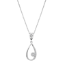 Collana Donna Lotus Silver LP3736-1/1 In Argento Con Pendente Goccia E Zirconi