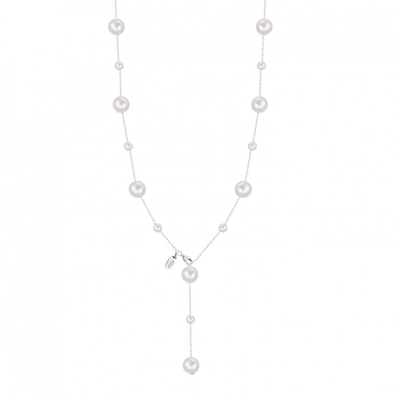 Collana Donna Lotus Silver LP3930-1/1 In Argento Con Perle Bianche