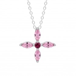 Collana Donna Lotus Silver LP3933-1/2 In Argento Con Zirconi Rosa
