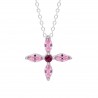 Collana Donna Lotus Silver LP3933-1/2 In Argento Con Zirconi Rosa