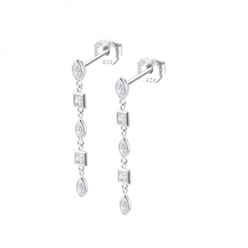 Orecchini Donna Lotus Silver LP3934-4/1 In Argento Pendenti Con Zirconi