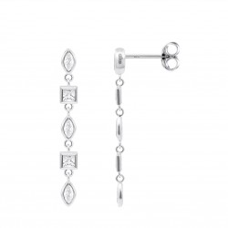 Orecchini Donna Lotus Silver LP3934-4/1 In Argento Pendenti Con Zirconi