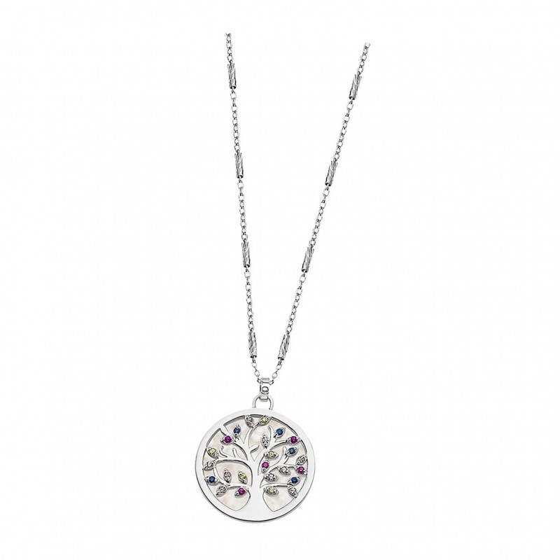 Collana Donna Lotus Silver LP1889-1/1 In Argento Con Albero Della Vita E Madreperla