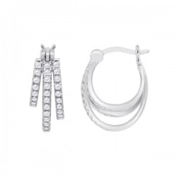 Orecchini Donna Lotus Silver LP3880-4/1 In Argento Con Zirconi