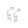Orecchini Donna Lotus Silver LP3936-4/1 In Argento Con Croci Pendenti E Zirconi