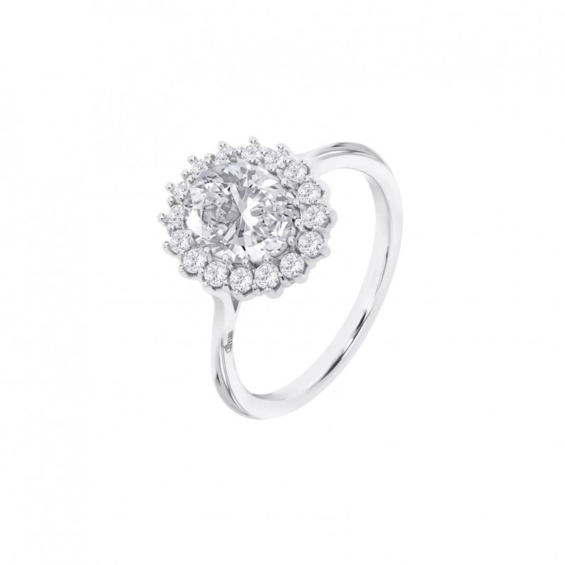 Anello Donna Lotus Silver LP3459-3/218 In Argento Con Zirconi
