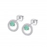 Orecchini Donna Lotus Silver LP3080-4/5 In Argento Con Zirconi Verdi E Bianchi