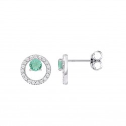 Orecchini Donna Lotus Silver LP3080-4/5 In Argento Con Zirconi Verdi E Bianchi