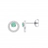 Orecchini Donna Lotus Silver LP3080-4/5 In Argento Con Zirconi Verdi E Bianchi