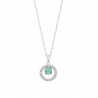 Collana Donna Lotus Silver LP3080-1/5 In Argento Con Zircone Verde