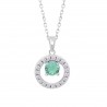 Collana Donna Lotus Silver LP3080-1/5 In Argento Con Zircone Verde