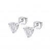 Orecchini Donna Lotus Silver LP3833-4/1 In Argento Tipo Punto Luce Con Zircone A Cuore
