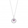 Collana Donna Lotus Silver LP3080-1/3 In Argento Con Zircone Rosa