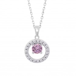 Collana Donna Lotus Silver LP3080-1/3 In Argento Con Zircone Rosa