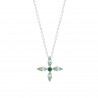 Collana Donna Lotus Silver LP3933-1/3 In Argento Con Zircone Verde