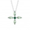Collana Donna Lotus Silver LP3933-1/3 In Argento Con Zircone Verde