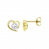 Orecchini Donna Lotus Silver LP3106-4/4 A Cuore In Argento Dorato Con Zirconi