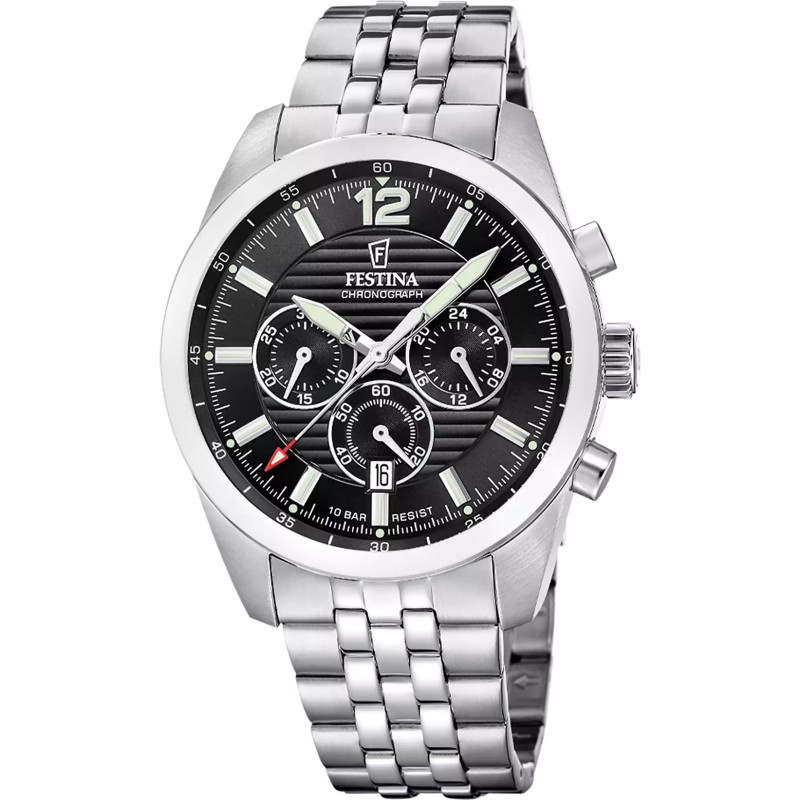 Orologio Uomo Festina F20742/3 Cronografo Con Quadrante Nero