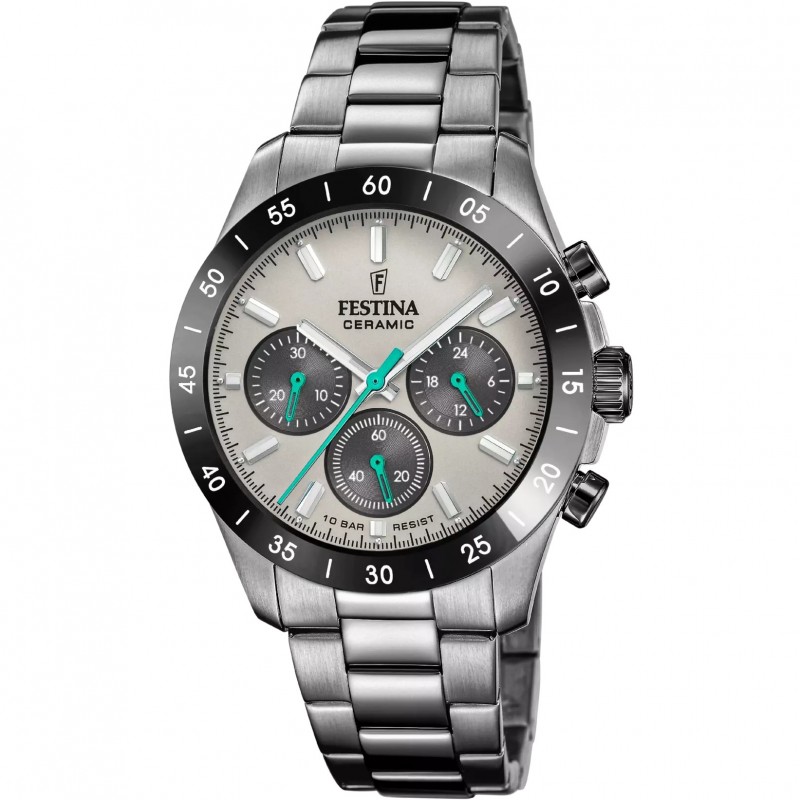 Orologio Uomo Festina F20703/1 Cronografo Con Cassa E Cinturino Antracite