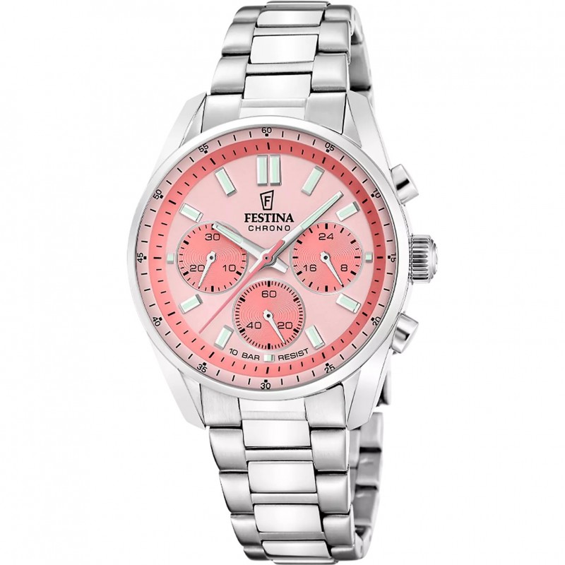 Orologio Donna Festina F20753/4 Cronografo Con Quadrante Rosa