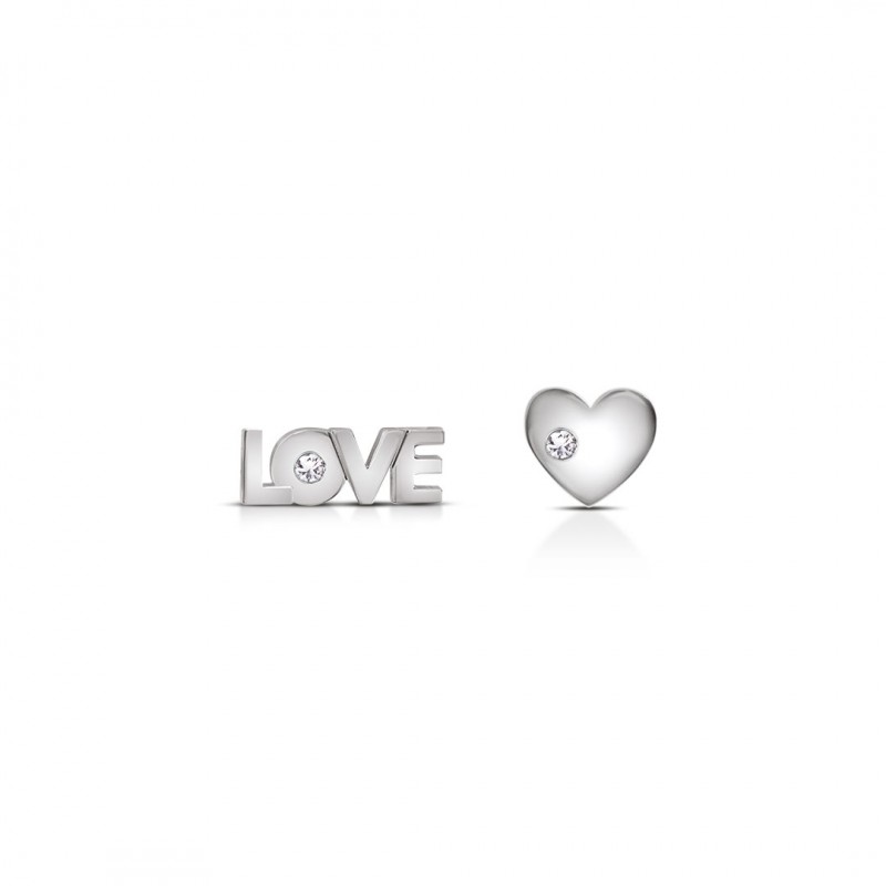 Orecchini acciaio (love e cuore) Opsobjects OPSOR-657