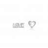 Orecchini acciaio (love e cuore) Opsobjects OPSOR-657