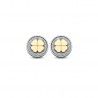Orecchini acciaio con quadrifoglio Glitter Opsobjects OPSOR-602